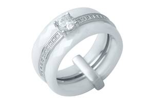 Серебряное кольцо SilverBreeze с керамикой (0481630) 18.5 размер