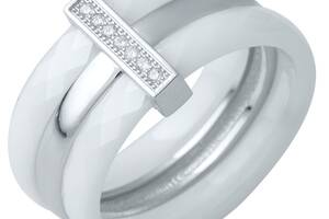 Серебряное кольцо SilverBreeze с керамикой (0481791) 16.5 размер