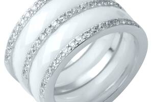 Серебряное кольцо SilverBreeze с керамикой 1214299 17 размер
