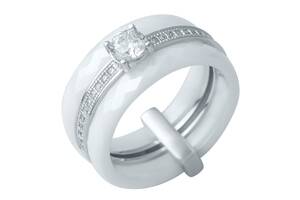 Серебряное кольцо SilverBreeze с керамикой 18 (0481630)