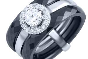 Серебряное кольцо SilverBreeze с керамикой (1903858) 17.5 размер