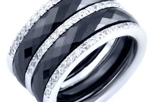 Серебряное кольцо SilverBreeze с керамикой (1903889) 18.5 размер