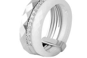 Серебряное кольцо SilverBreeze с керамикой (2048213) 17 размер
