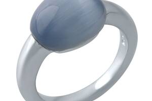 Серебряное кольцо SilverBreeze с кошачим глазом (1977064) 18 размер