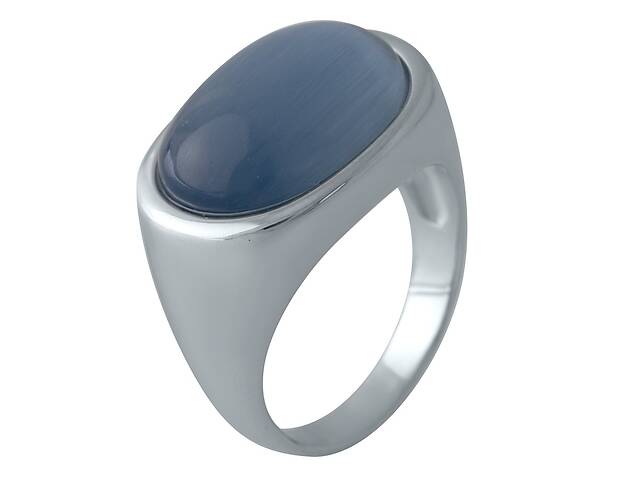 Серебряное кольцо SilverBreeze с кошачим глазом (2002512) 18 размер