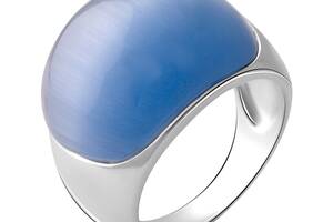 Серебряное кольцо SilverBreeze с кошачим глазом (2054238) 17.5 размер