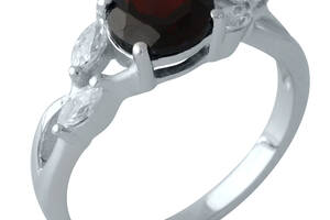 Серебряное кольцо SilverBreeze с натуральным гранатом 1.438ct (1958636) 17.5