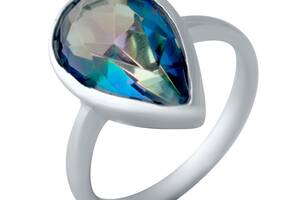 Серебряное кольцо SilverBreeze с натуральным мистик топазом 17 размер (2043508)