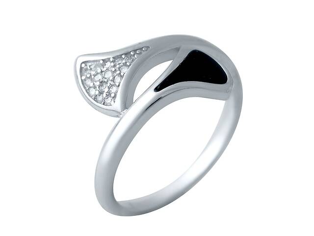 Серебряное кольцо SilverBreeze с натуральным ониксом 2038474 16 размер