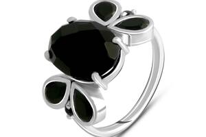 Серебряное кольцо SilverBreeze с натуральным ониксом (2116837) 18.5
