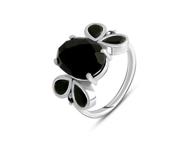 Серебряное кольцо SilverBreeze с натуральным ониксом (2116837) 18.5