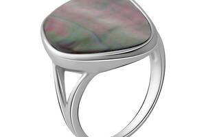 Серебряное кольцо SilverBreeze с натуральным перламутром (2054153) 17 размер