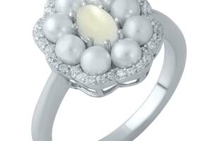 Серебряное кольцо SilverBreeze с натуральным перламутром жемчугом (1980408) 18