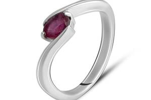 Серебряное кольцо SilverBreeze с натуральным рубином 0.692ct (2140474) 17.5