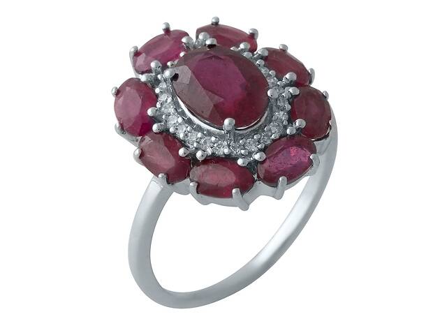 Серебряное кольцо SilverBreeze с натуральным рубином 1.75ct (2009948) 18.5 размер Рубиново-красный