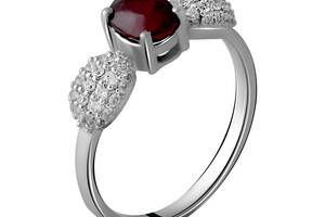 Серебряное кольцо SilverBreeze с натуральным рубином 1.865ct (2060154) 17.5 размер