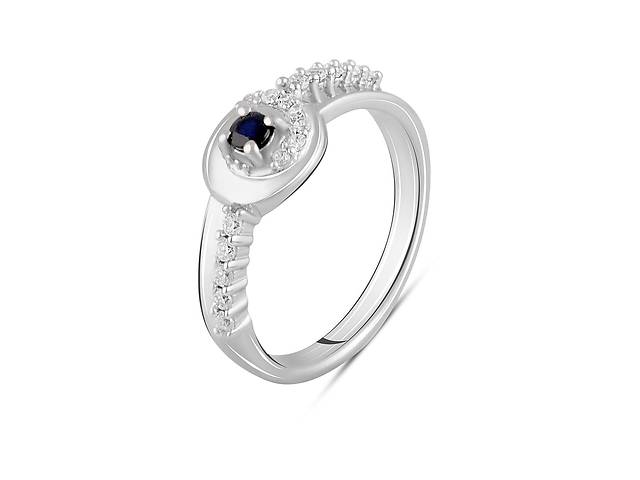 Серебряное кольцо SilverBreeze с натуральным сапфиром 0.125ct (2103714) 18.5