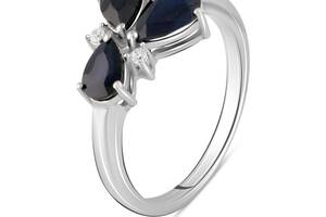 Серебряное кольцо SilverBreeze с натуральным сапфиром 0.85ct (2104728) 17.5