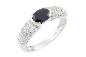 Серебряное кольцо SilverBreeze с натуральным сапфиром (0467825) 17.5 размер