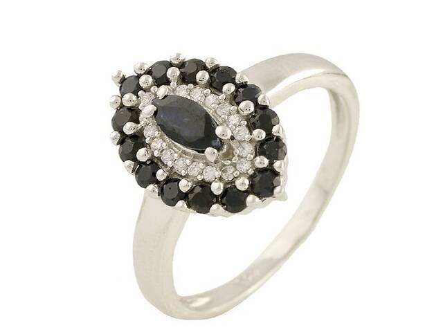 Серебряное кольцо SilverBreeze с натуральным сапфиром (0570822) 17.5