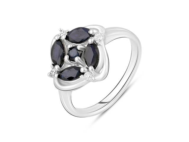 Серебряное кольцо SilverBreeze с натуральным сапфиром 1.31ct фианитами (2120049) 18