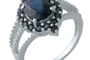 Серебряное кольцо SilverBreeze с натуральным сапфиром 3.565ct (2008941) 18 размер