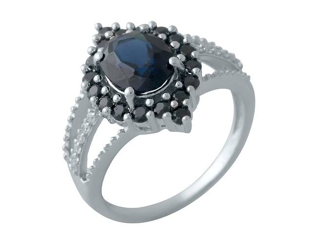 Серебряное кольцо SilverBreeze с натуральным сапфиром 3.565ct (2008941) 18 размер