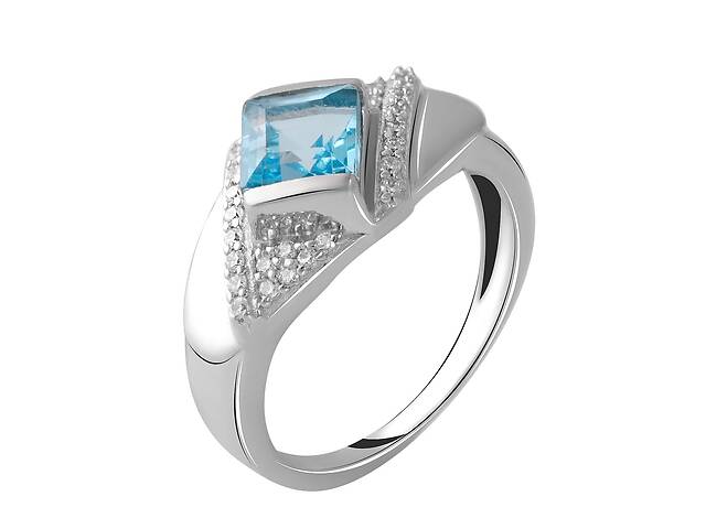 Серебряное кольцо SilverBreeze с натуральным топазом 1.48ct (2049845) 17.5 размер