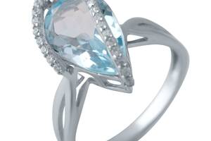 Серебряное кольцо SilverBreeze с натуральным топазом 17 размер (2042587)