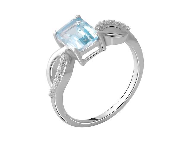 Серебряное кольцо SilverBreeze с натуральным топазом 2.239ct (2049227) 18 размер