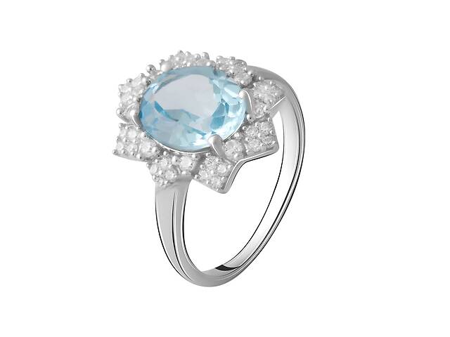 Серебряное кольцо SilverBreeze с натуральным топазом 2.621ct (2065364) 18.5 размер