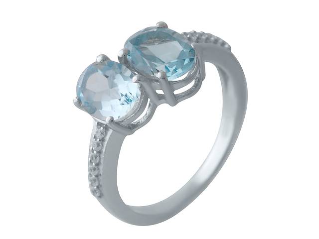 Серебряное кольцо SilverBreeze с натуральным топазом (2028314) 17.5