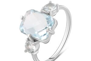 Серебряное кольцо SilverBreeze с натуральным топазом 4ct (2089704) 17 размер