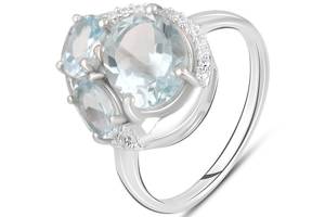 Серебряное кольцо SilverBreeze с натуральным топазом 7.046ct (2129608) 18