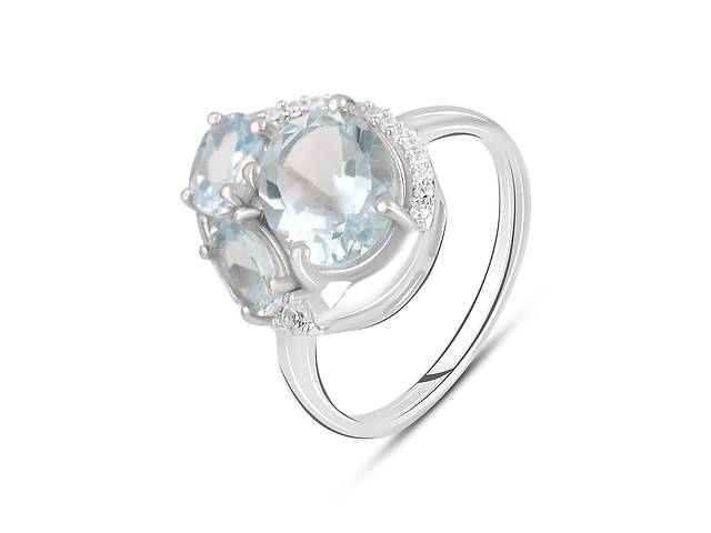 Серебряное кольцо SilverBreeze с натуральным топазом 7.046ct (2129608) 18