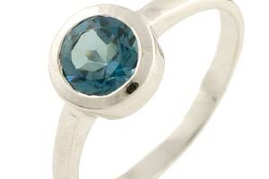 Серебряное кольцо SilverBreeze с натуральным топазом Лондон Блю 0.638ct 17.5 размер (1194935)