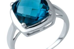 Серебряное кольцо SilverBreeze с натуральным топазом Лондон Блю 1937563 17 размер