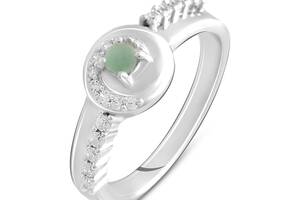 Серебряное кольцо SilverBreeze с натуральным изумрудом 0.1ct (2106258) 17