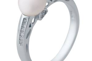 Серебряное кольцо SilverBreeze с натуральным жемчугом 2006381 16.5 размер