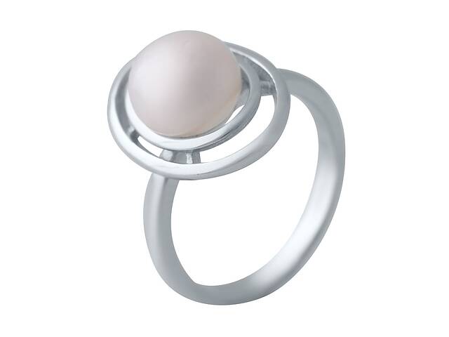 Серебряное кольцо SilverBreeze с натуральным жемчугом (2038085) 16.5 размер