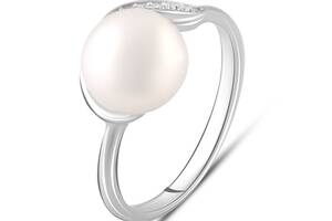 Серебряное кольцо SilverBreeze с натуральным жемчугом (2084143) 18
