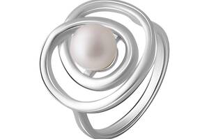 Серебряное кольцо SilverBreeze с натуральным жемчугом барочным (2071396) 18.5 размер