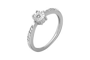 Серебряное кольцо SilverBreeze с натуральными бриллиантом 0.027ct (2043645) 18.5 размер