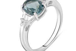Серебряное кольцо SilverBreeze с топазом Лондон Блю 1.585ct фианитами (2103134) 18