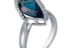 Серебряное кольцо SilverBreeze с топазом Лондон Блю 3.582ct (2034513) 18
