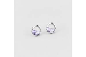 Серебряные серьги Minimal 21122р-purple