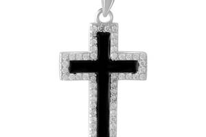 Серебряный крестик SilverBreeze с эмалью (2080626)