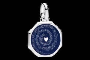 Серебряный медальон 'Галактическое сердце' Pandora ME
