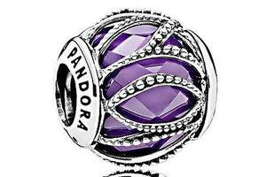 Серебряный шарм Pandora Фиолетовое сияние 791968ACZ