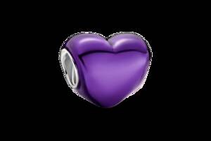 Серебряный шарм Pandora Пурпурное сердце 799291C01